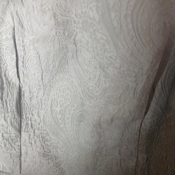 Textured paisley fabric, one  shoulder mini dress - Picture 4 of 5